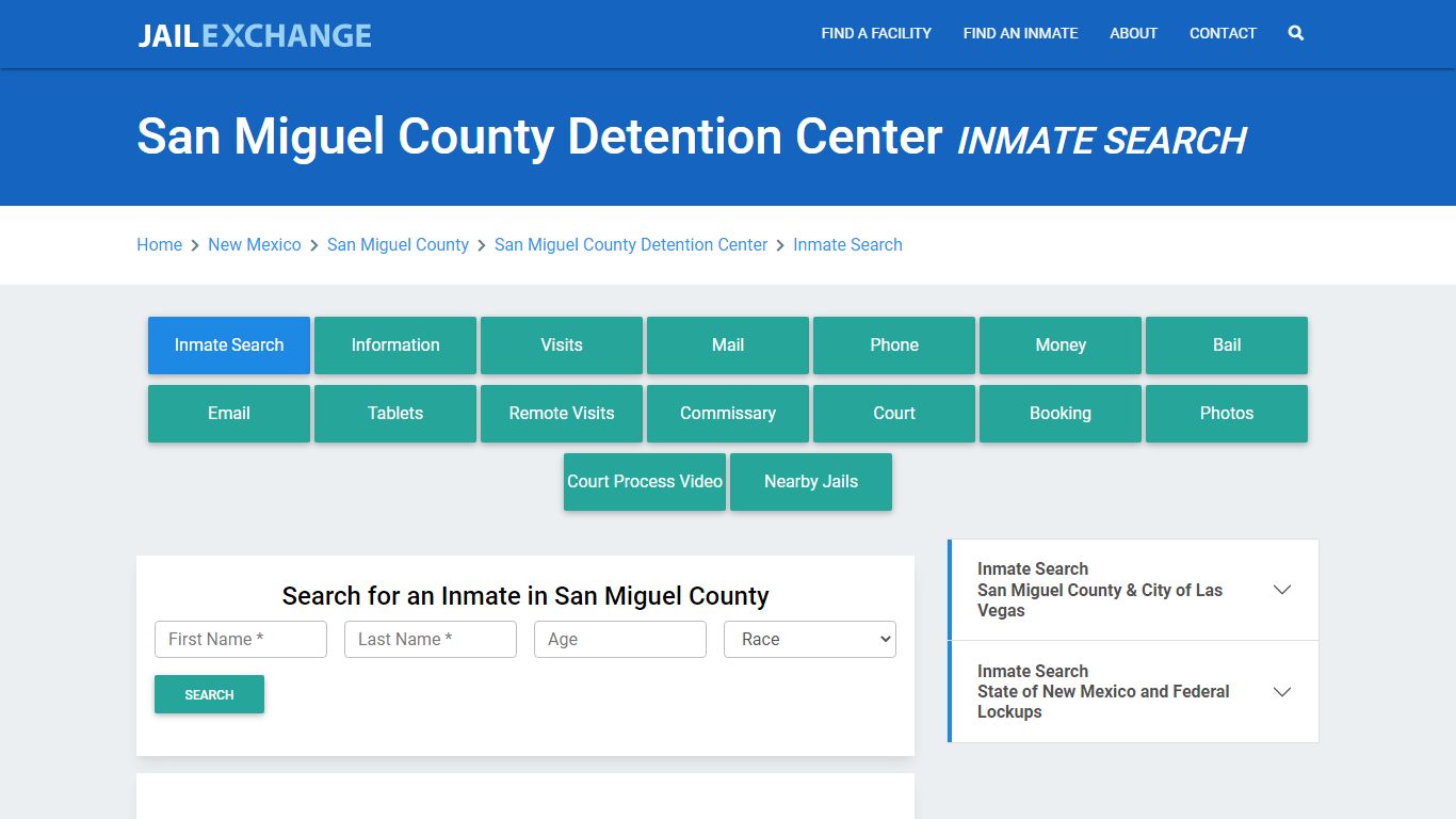 San Miguel County Detention Center Inmate Search - Jail Exchange